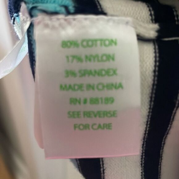 Lilly Pulitzer Aqua Striped Long Sleeve Top - Picture 5 of 5